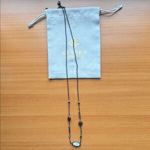 Kendra Scott Gunmetal Black and White Necklace